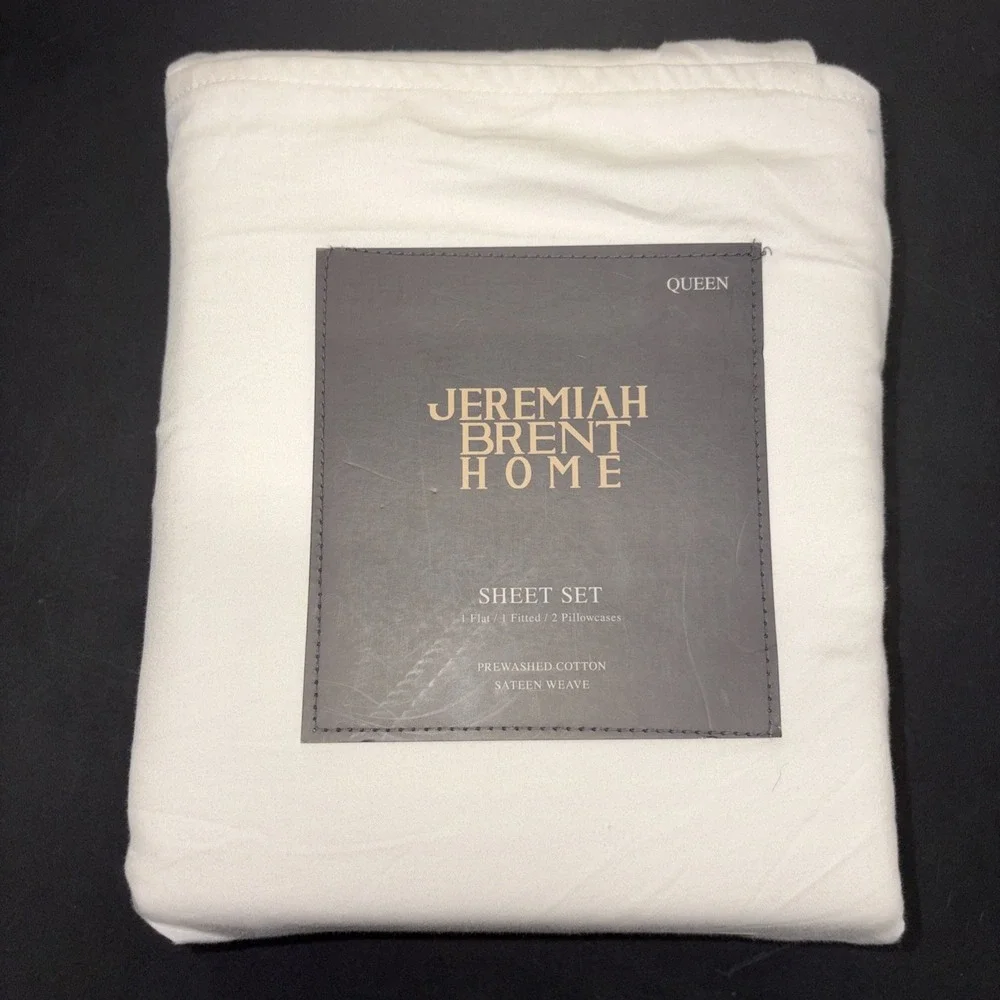 Jeremiah Brent Home Cotton Sateen Weave  4 Piece Sheet Set Size Queen 20723